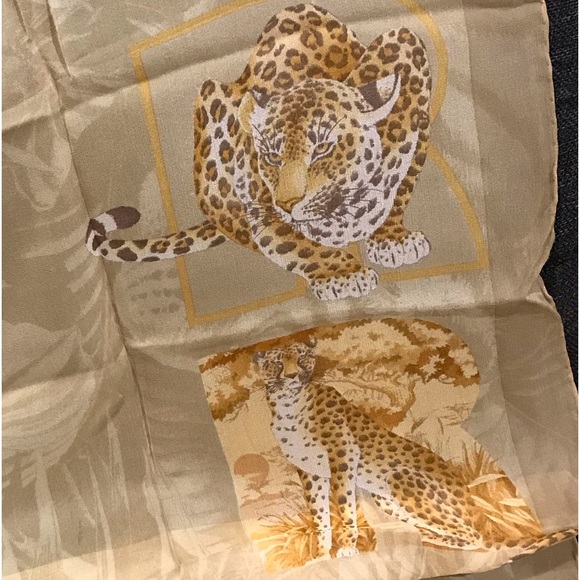Salvatore Ferragamo Animal Print Silk Scarf- 61”x16.5” 🐆🔥 - Picture 4 of 17